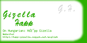 gizella happ business card